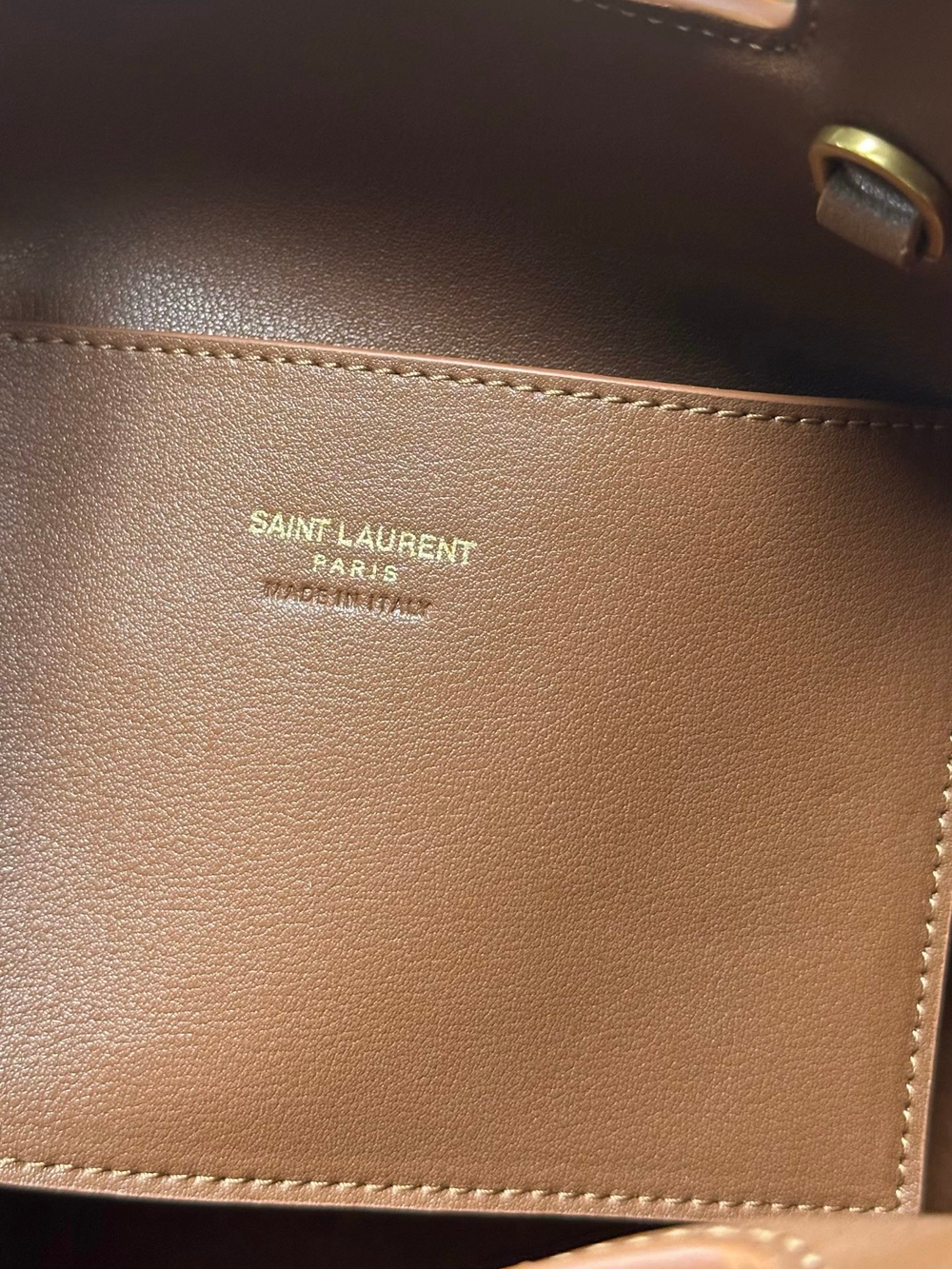 Женская сумка Saint Laurent Bea — коньячная — фото 8