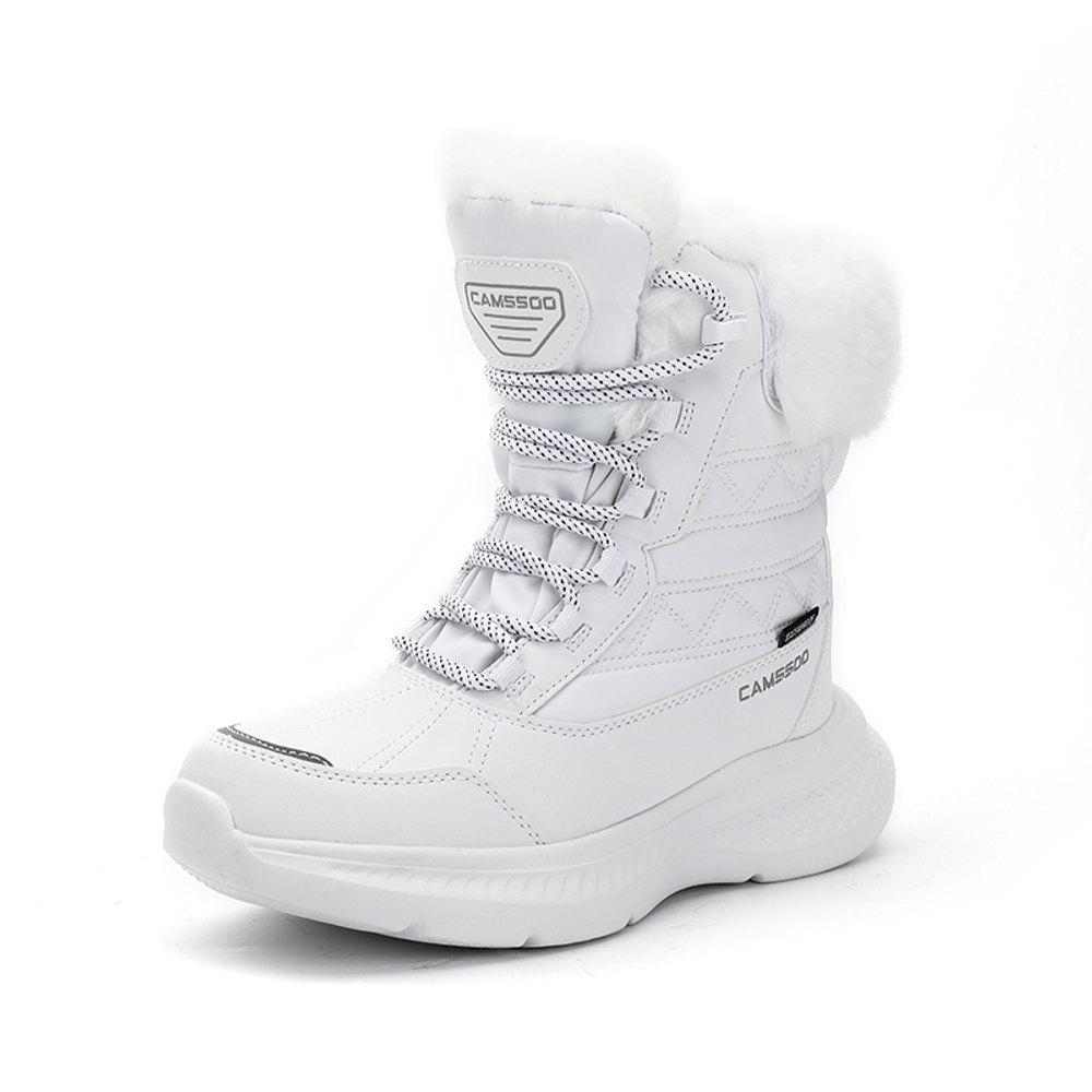 Camssoo Warm And Comfortable, Thermal Insulation, Heat Locking, Thick Cotton Fleece Lined, Insulated Shoes High top