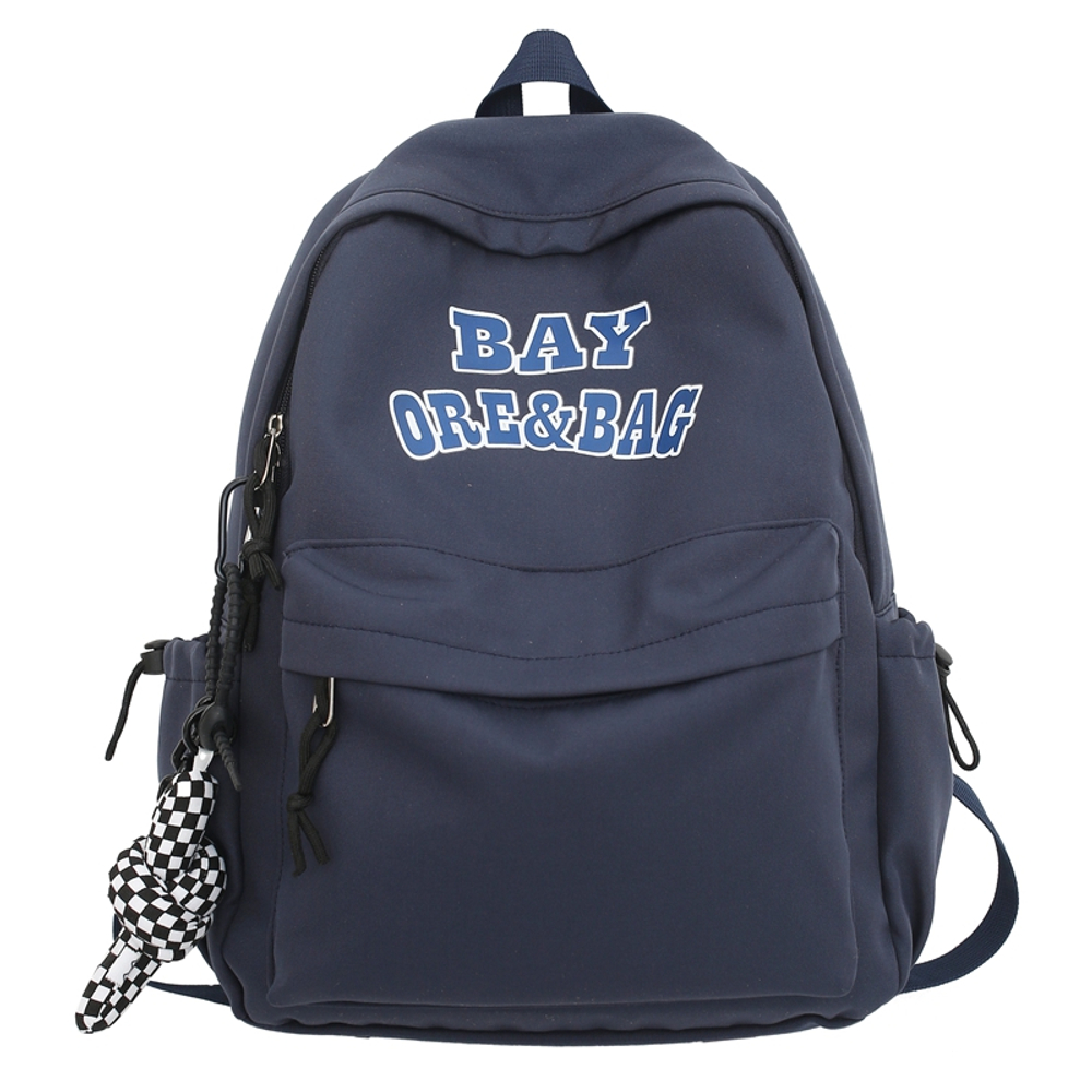 BESSIO Nylon Backpack Unisex Ecru/Black/Red/Blue