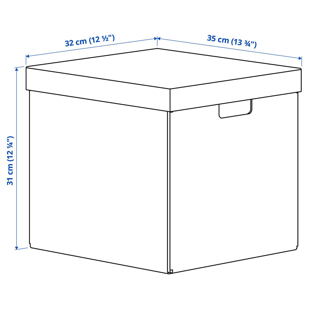 IKEA FJÄDERHARV  (ИКЕА ФЙЭДЕРХАРВ)  -  Коробка с крышкой - белый 32х35х31 см