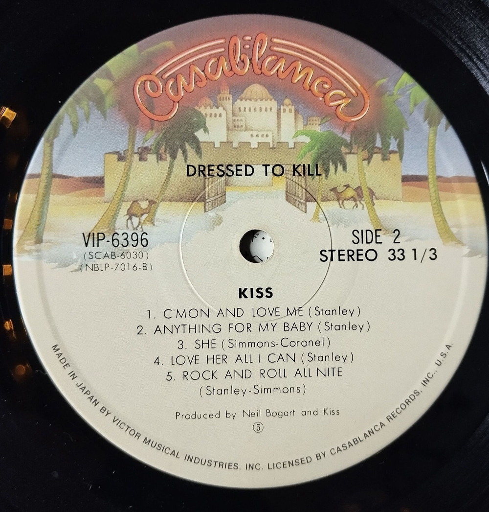 Винтажная виниловая пластинка LP Kiss Dressed To Kill (Japan 1976) (No Obi) Getaway