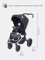 Коляска детская "FLEX GRAND" (3в1) RA073 Midnigt Black