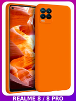 Мягкий Soft Touch чехол из силикона для REALME 8 / 8 PRO с бархатной подкладкой