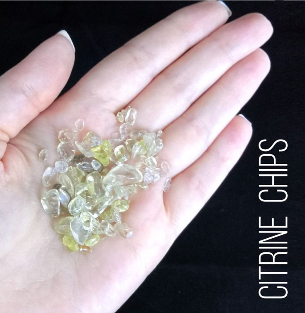 Натуральный цитрин Citrine Chips, 2-10мм, 100гр