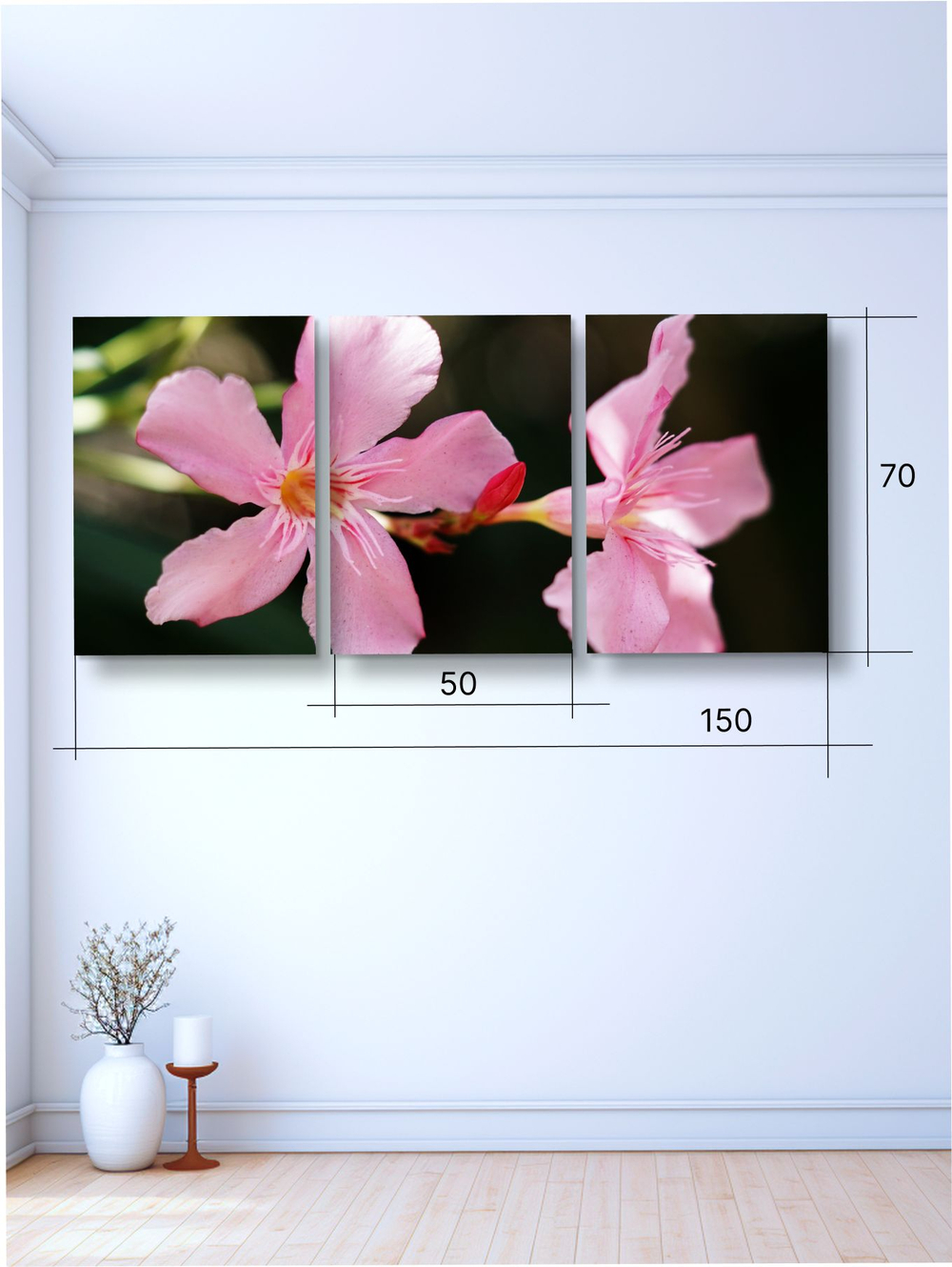Картина Утренняя заря модульная 50x70см 3шт.