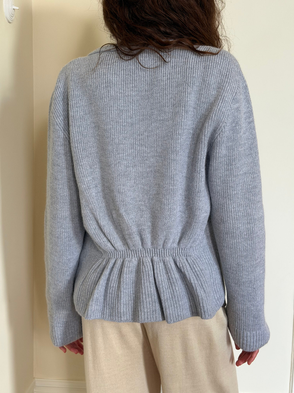 Кардиган с баской "grey"