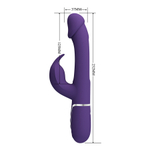Сиреневый вибратор-кролик 23,2см с фингерингом Pretty Love Twinkled Tenderness Kampas Flicking Vibrator Rabbit BW-500025-2