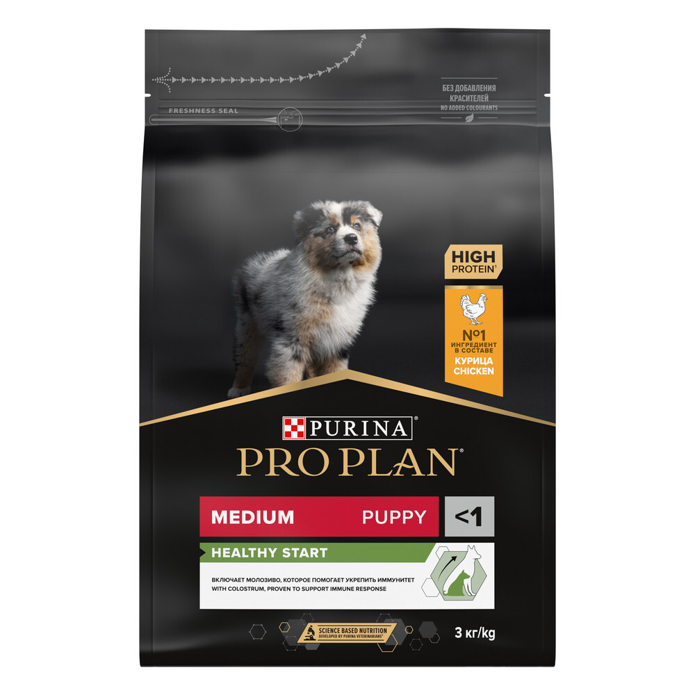 Сухой корм PRO PLAN HEALTHY Start для щенков средних пород с курицей 3 кг