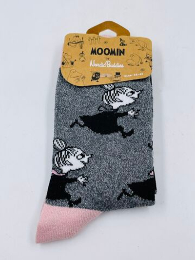 Носки Moomin серые с люрексом, Little My, размер 36-42 (из Финляндии)