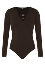 Боди GUESS - коричневый(W2BP64 KBEL2)