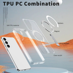 Прозрачный чехол Mesh Pro Magnetic Case для Samsung Galaxy S24+