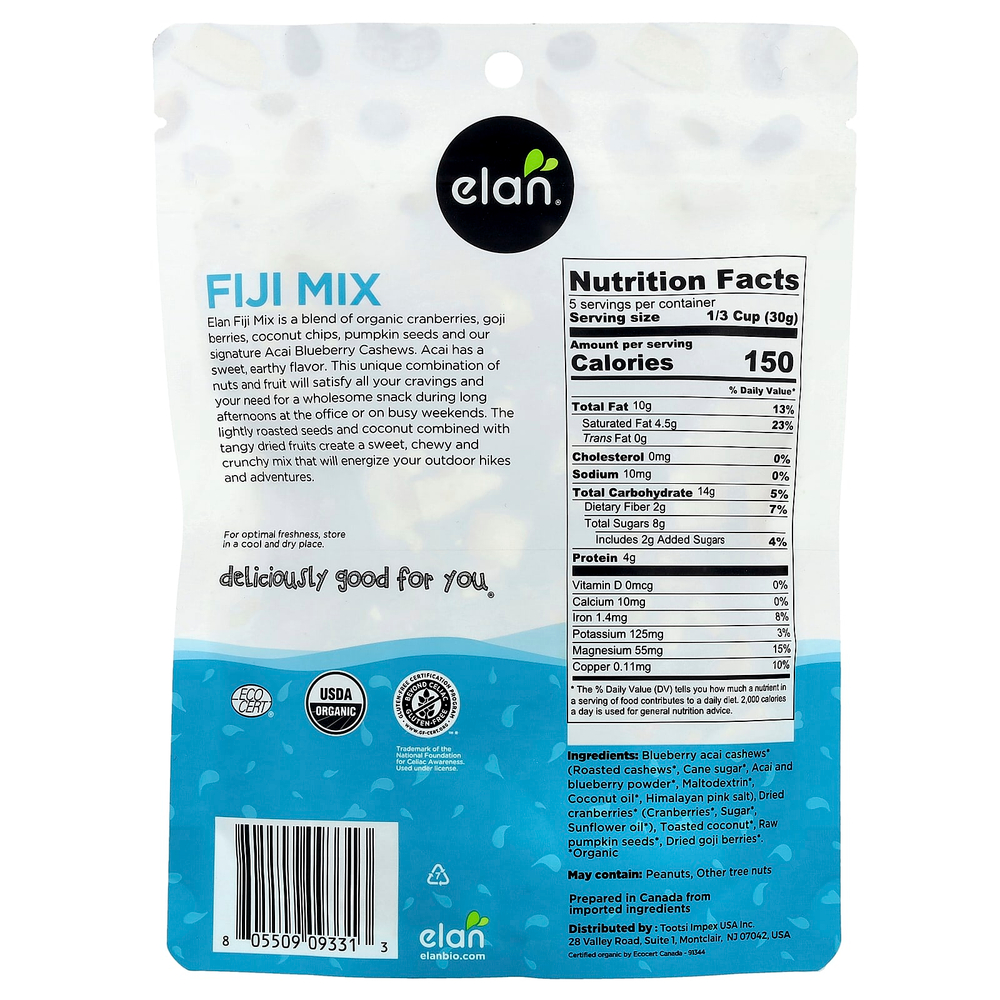 Elan, Органическая смесь Fiji, 135 г (4,8 унции)