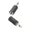 Adam Hall 7555 - адаптер TRS 3.5 mm stereo (F) - TRS 3.5 mm mono (M), черный
