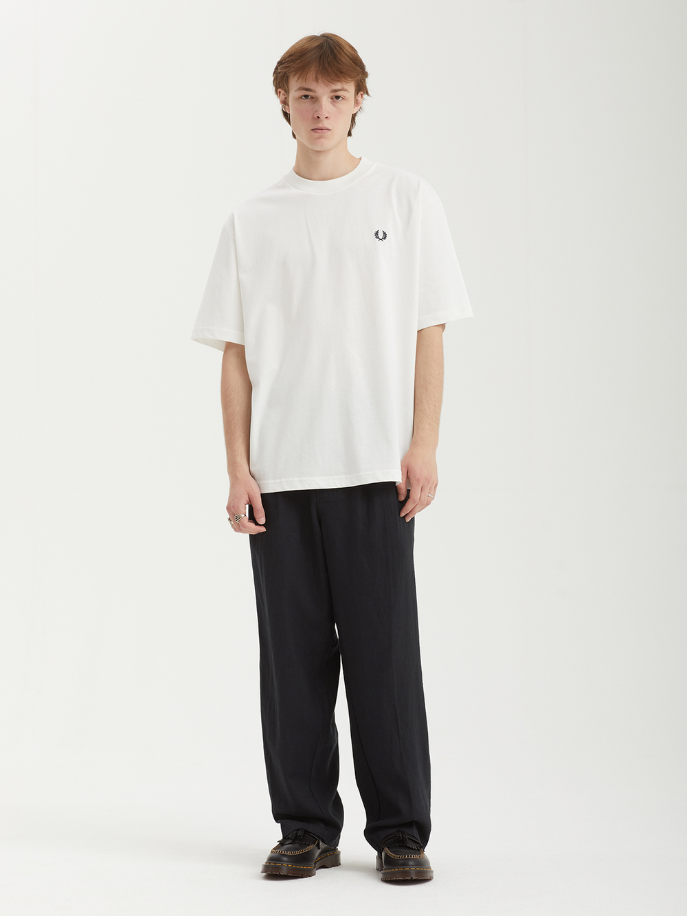 Мужская Футболка Back Print Fred Perry Text