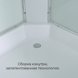 Душевая кабина AvaCan (АваКан) EM3912RLEDT со средним поддоном, с ГМ, с электрикой и LED освещением, 120х90х220