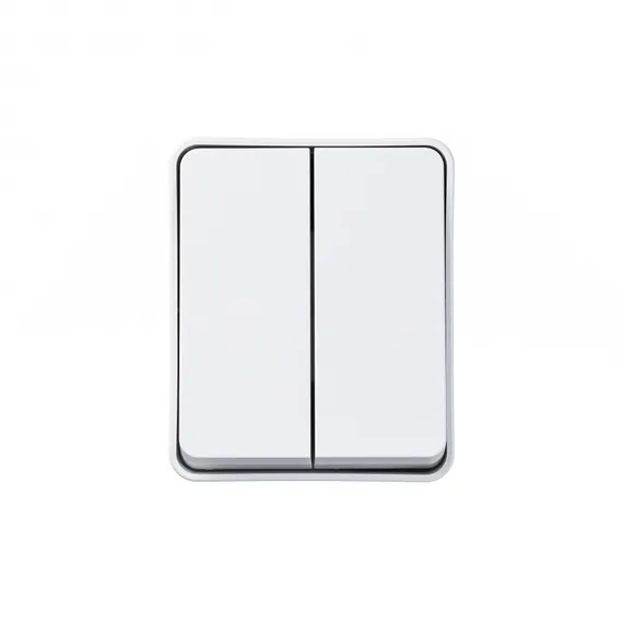 Выключатель двухклавишный IP54 Systeme Electric AtlasDesign Profi54 Белый ATN540151