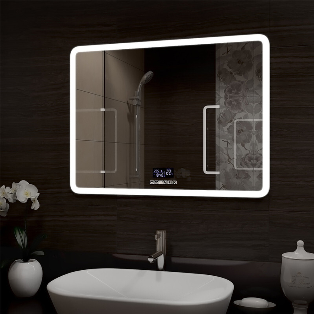 Зеркало "Demure LED" с многофункциональной панелью 800x600