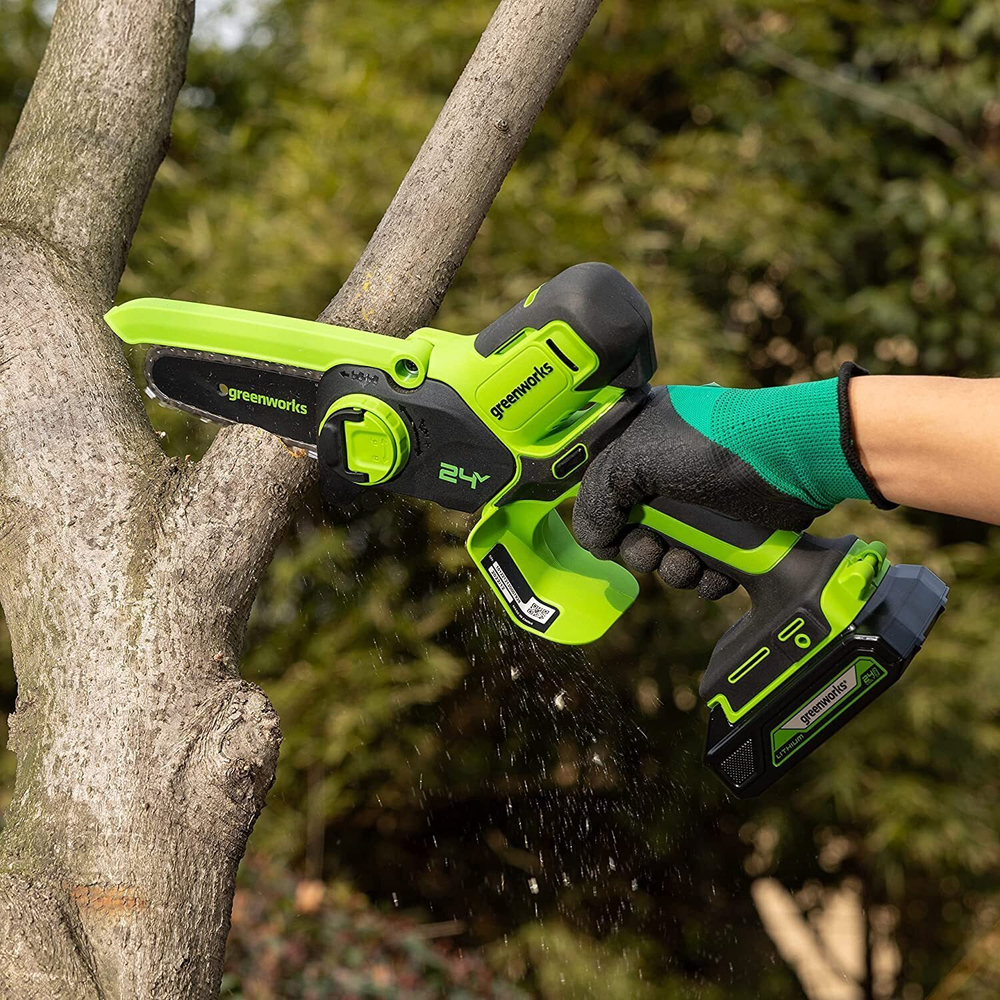 Мини-пила цепная аккумуляторная GREENWORKS 24 V с 1 акб и з/у 2008207UA