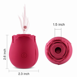 Вибрирующий красный бутон розы Rose Vibrator