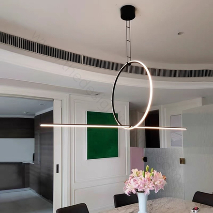 Pendant design lamp Arrangement Circle + Line by Flos
