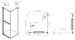 Душевой уголок Vincea Теси (Tesi) VSRW-7TS9090CL, 900*900, хром, стекло прозрачное