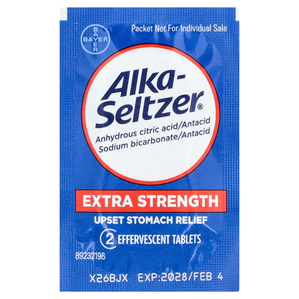 Alka-Seltzer, средство от расстройства желудка, повышенная сила действия, 24 шипучих таблетки