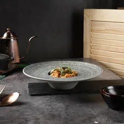 Тарелка глубокая 250 мл d 26,7 см h6 см для пасты глазурь Glossy Stone Untouched Taiga P.L. [1]
