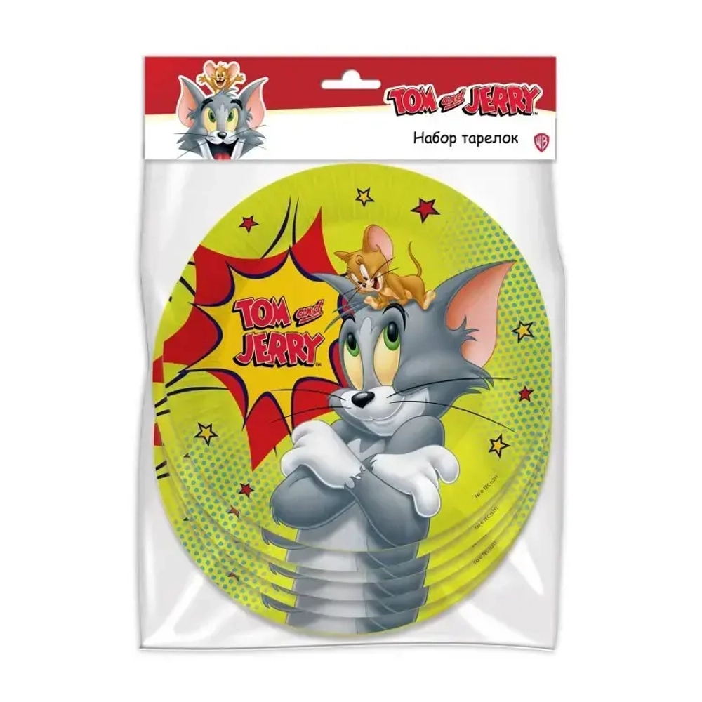 Набор бумажных тарелок 6шт 23см «Tom&Jerry»