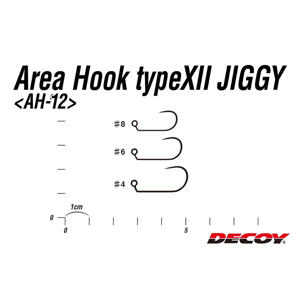Крючок Decoy форелевый одинарный AH-12 AREA HOOK JIGGY #6 (в упаковке 10 штук)