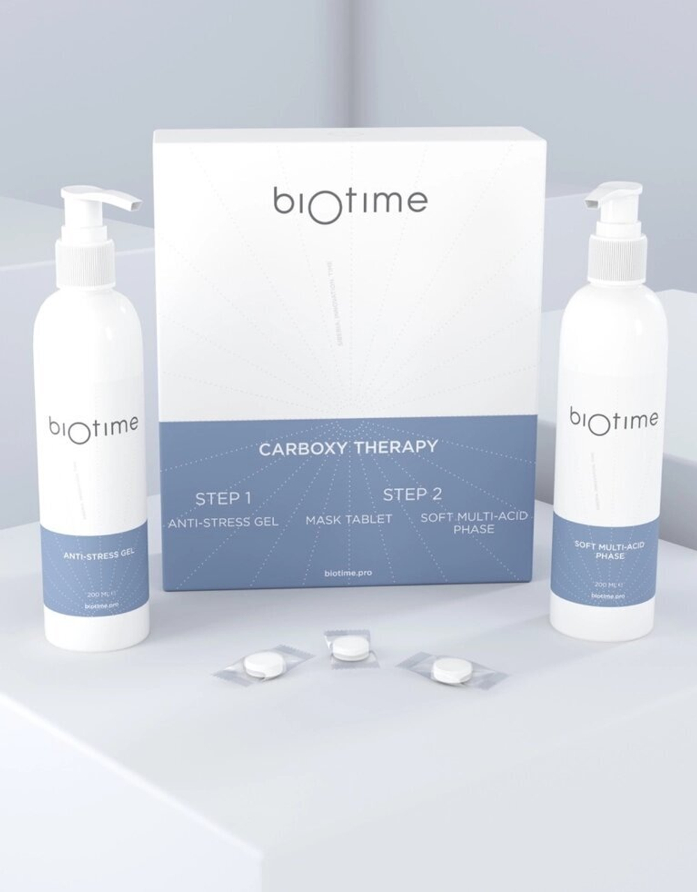 Biotime Карбокситерапия Carboxy Therapy Ph 3,4+-0,2 Кислая Фаза Ph 8,0-8,5 Щелочная Фаза, 2*200 мл