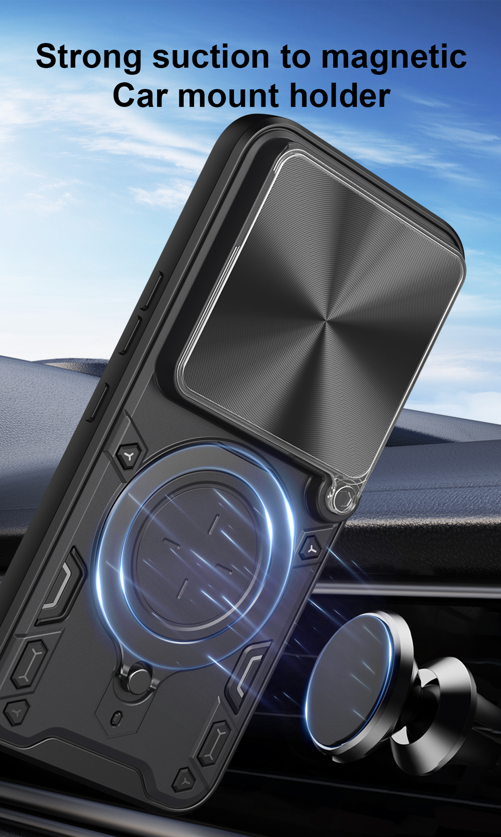 Чехол с кольцом Big Ring Case для Tecno Pova 7 Ultra 5G