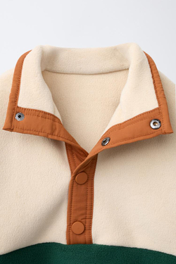 ZARA ФЛИСОВАЯ ТОЛСТОВКА COLORBLOCK, РАЗНОЦВЕТНЫЙ