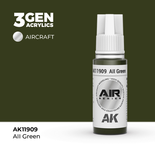Акриловая краска AK Interactive AII Green 3GEN AIR, 18мл