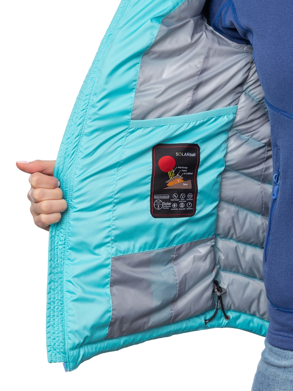 Куртка женская HISPO Лив, цвет: бирюзовый, AW22-2-001/3, р. M (46)
