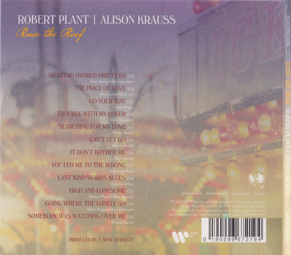 Robert Plant, Alison Krauss — Raise The Roof (CD)