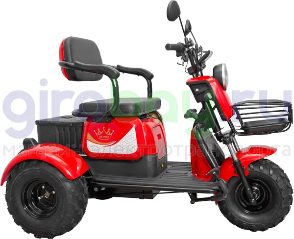 Электротрицикл IKINGI SIBTRIKE T3 Pro MAX 1000W (60V/30Ah) - Красный фото №5