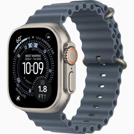 Умные часы Apple Watch Ultra 3 49 мм Natural Titanium Case with Anchor Blue Ocean Band