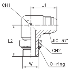 Штуцер FRA90 JIC 7/16" UNF7/16"