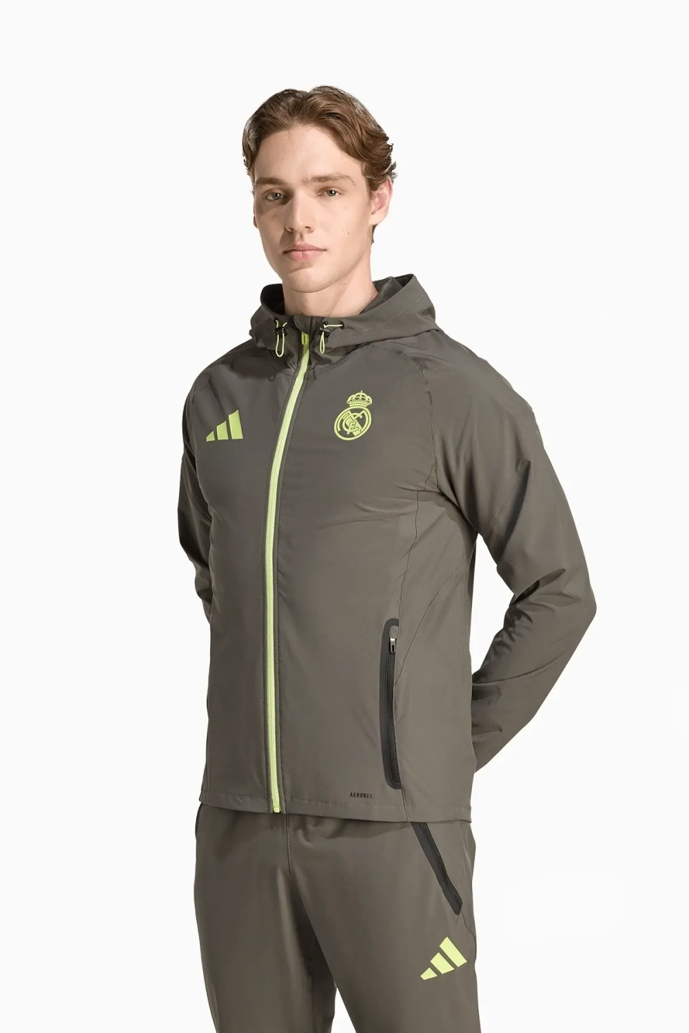 Ветровка adidas Real Madrid 25/26 Competition Vis Tech Travel - зеленый