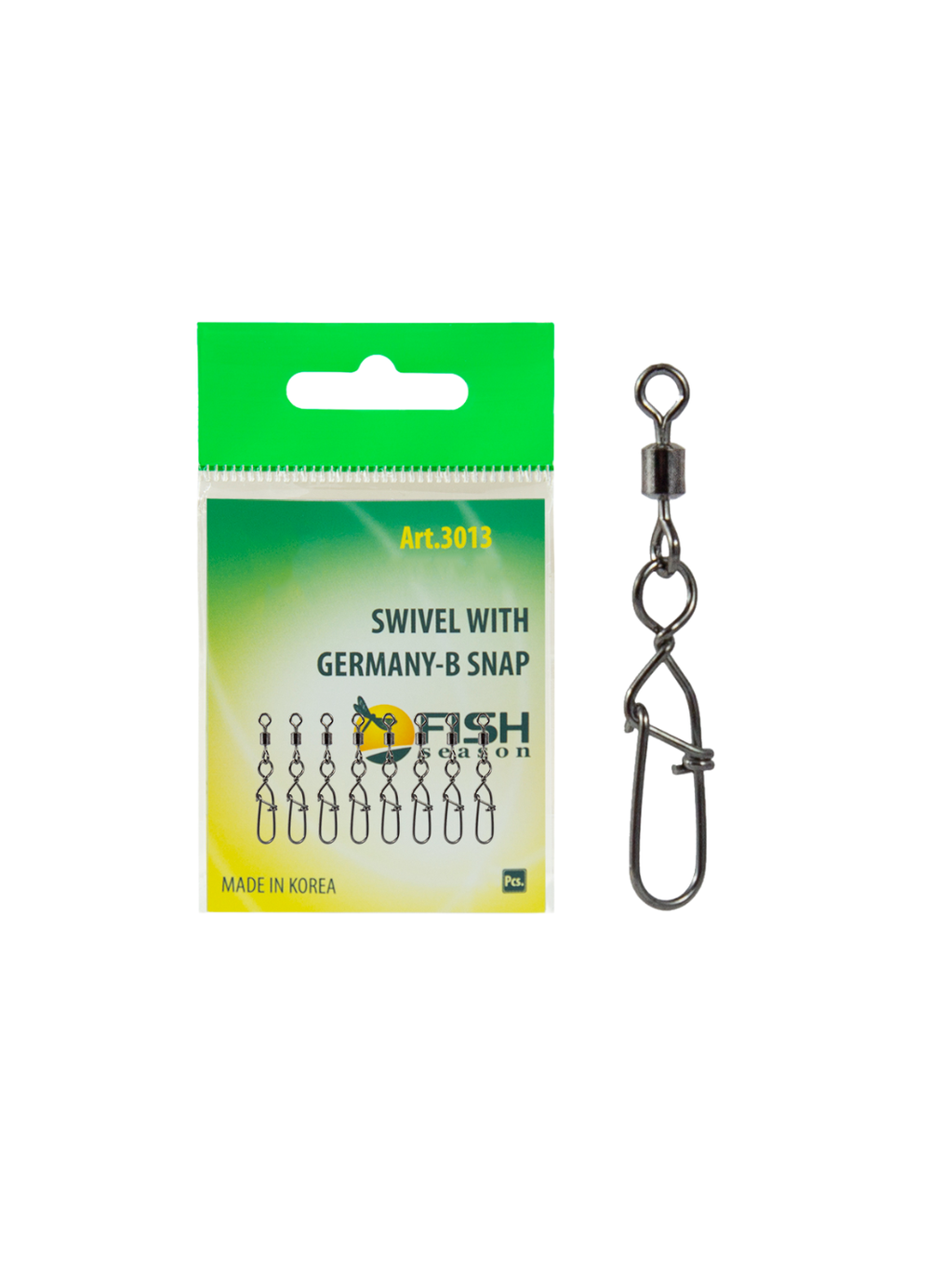 Вертлюжок рыболовный Fish Crystal SWIVEL WITH SNAP с застежкой с 3013 №10 (5 упаковок)