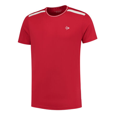 Мужское теннисное поло Dunlop Crew T-Shirt Men - Red, White