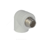 Угольник PP-R комбинированный белый Дн 32х3/4"х90гр НР ZFPCL