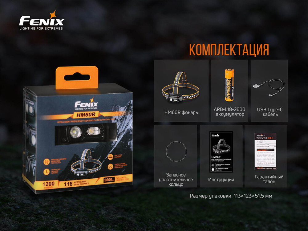 Налобный фонарь Fenix HM60R