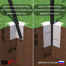 Уличный спортивно-игровой комплекс Sv Sport У3133КП1 (Турник/Гнездо 80см/Подвесы на подш/Щит баскет/Кронш бокс)