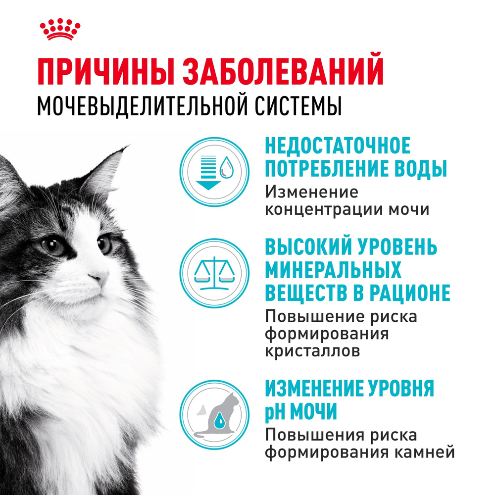Royal Canin Urinary Care Уринари Кэа Корм сухой диета для взрослых кошек для поддержания здоровья мочевыделительной системы 2кг