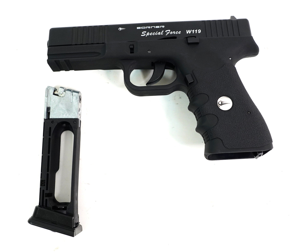 Пистолет пневматический Borner W119  (GLOCK 17) 4,5 мм
