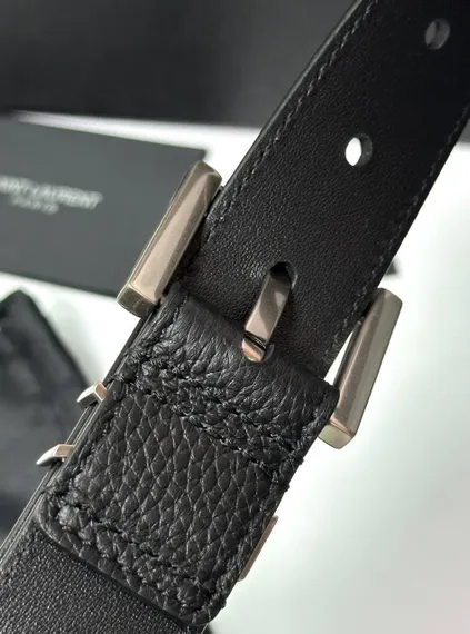 Ремень SAINT LAURENT с пряжкой CASSANDRE