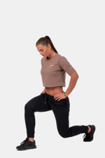 Футболка MINIMALIST LOGO NEBBIA CROP TOP 600 Коричневая