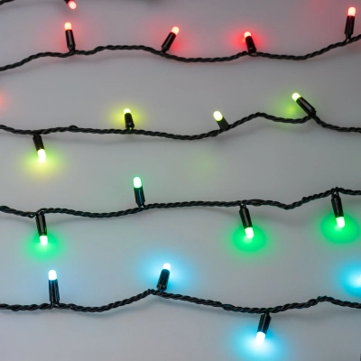Светодиодная гирлянда ARD-STRING-CLASSIC-10000-BLACK-95LED-MILK-LIVE RGBW-DMX (24V, 10W) (Ardecoled, IP65)
