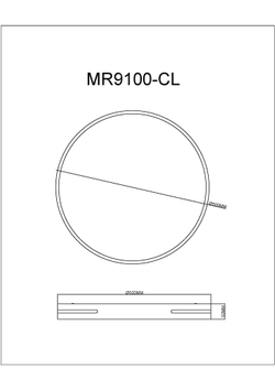 Потолочный светодиодный светильник круглый с пультом MyFar Oberon MR9100-CL